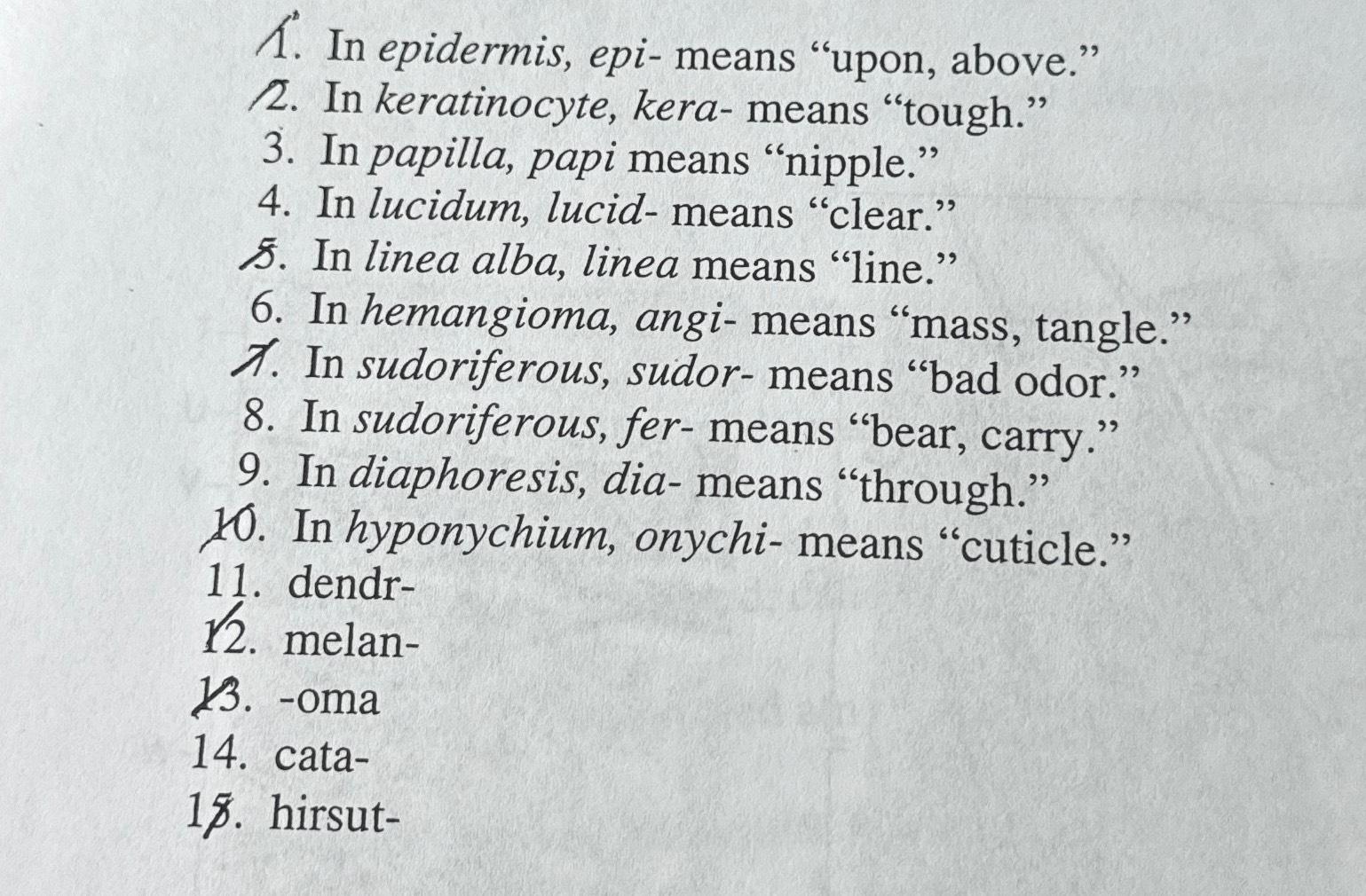 Solved In epidermis, epimeans "upon, above."In