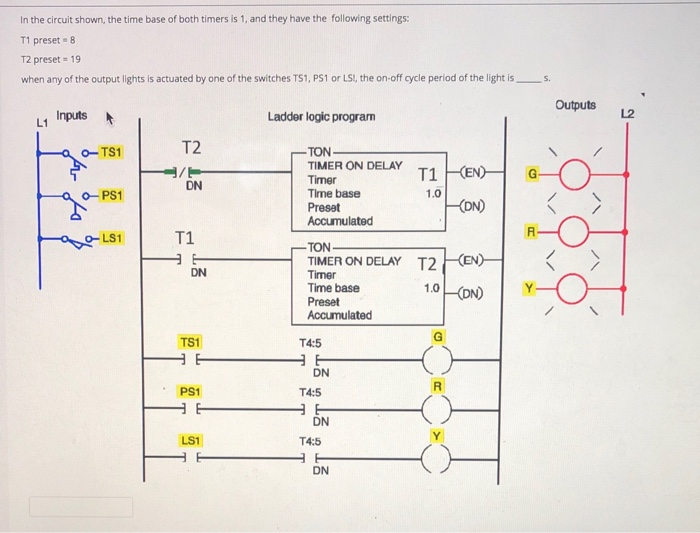 Time Base Timer Solved In the circuit shown, the time base of both timers is | Chegg.com