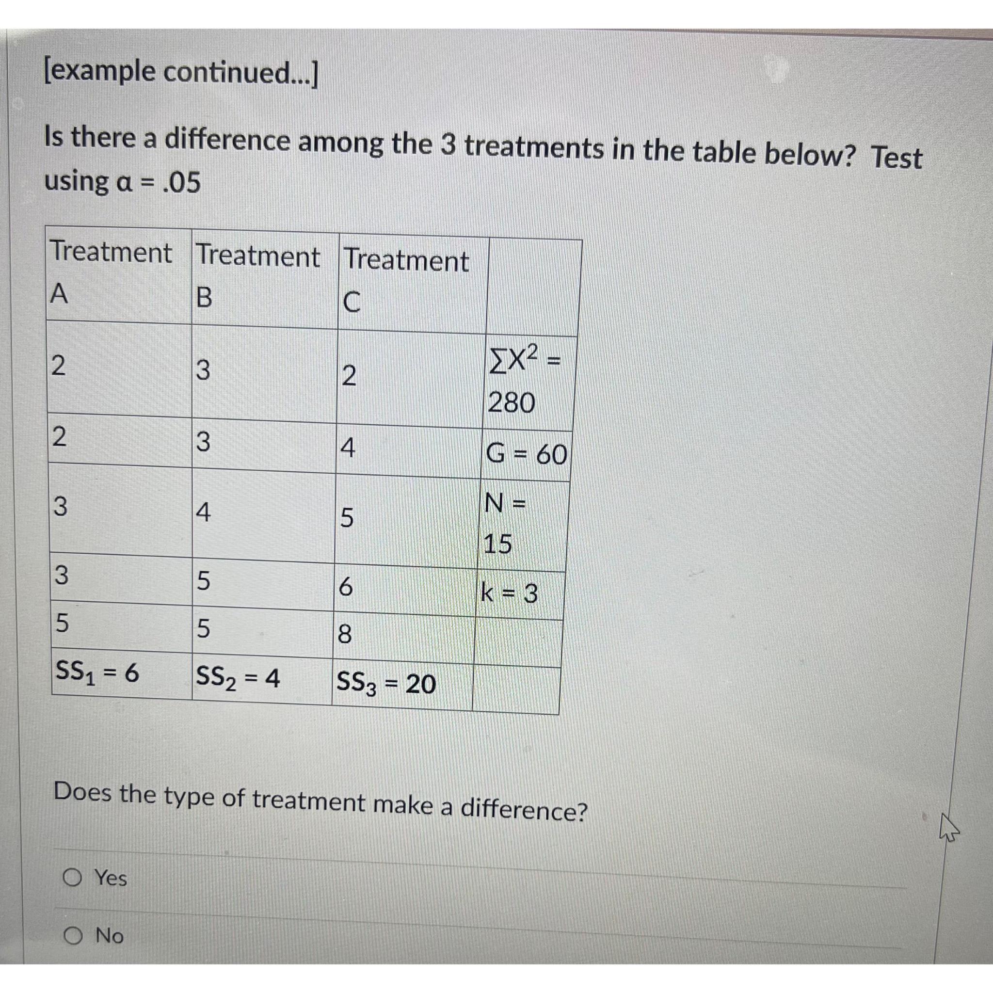 Solved [example continued...]Is there a difference among the | Chegg.com