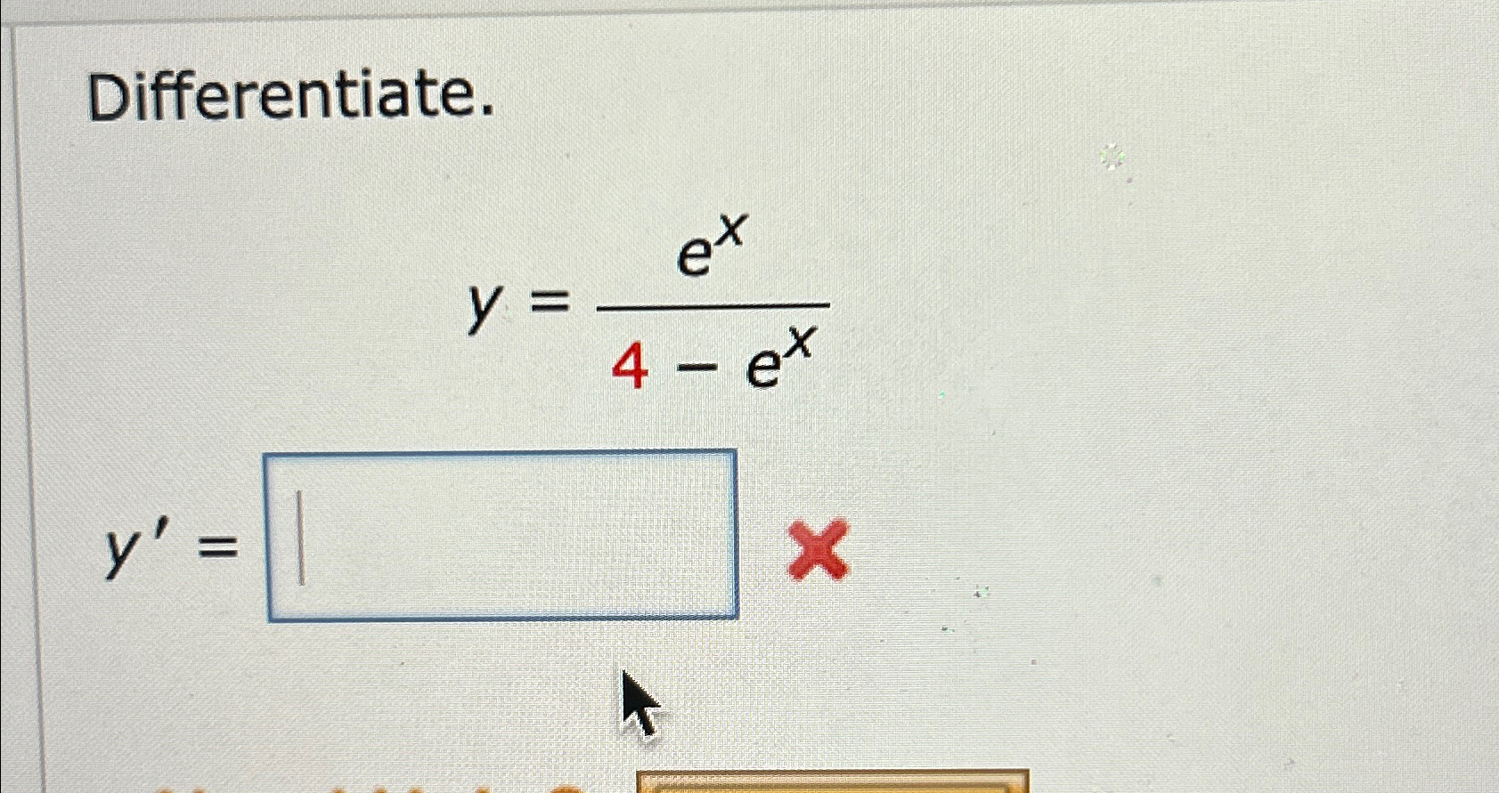 differentiate e to the power 4 x