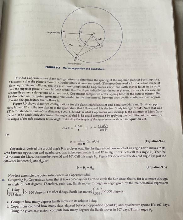 Solved Since a superior planet's orbit lies outside Earth's | Chegg.com