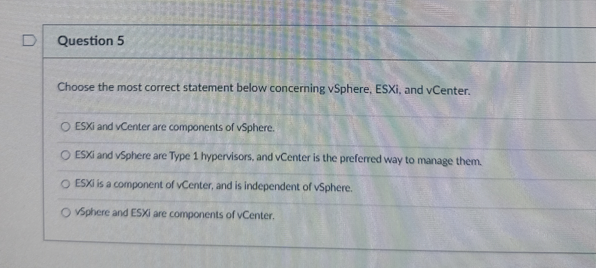 Solved Question 5Choose the most correct statement below | Chegg.com
