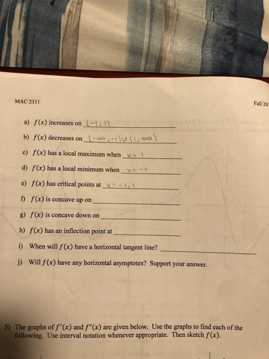 Solved Mac 2311 Fall 19 4 The Graphs Of X And Are G Chegg Com