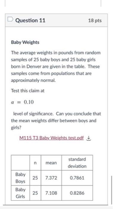 Solved An experiment is performed to determine the effect of | Chegg.com