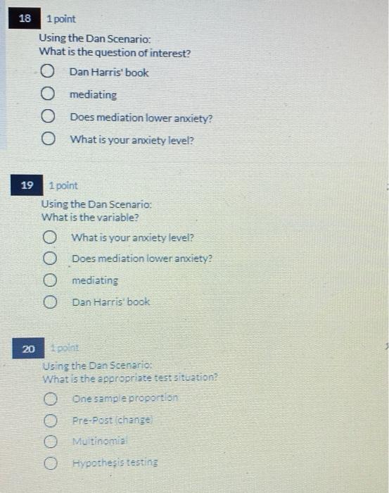 Solved Dan Scenario Dan Harris' book, 10% happier has | Chegg.com