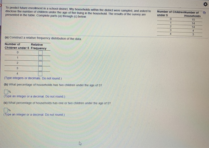 Solved To Predict Future Enrollment In A School District, | Chegg.com