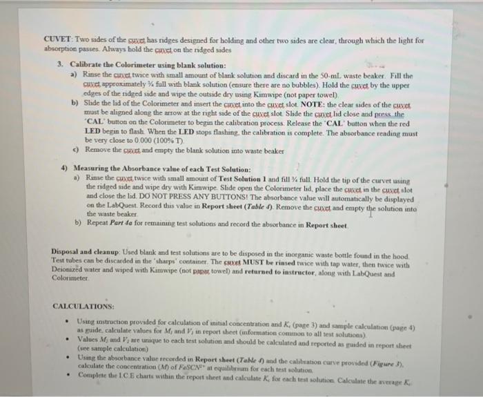 Experiment Procedure MATERIALS LabQuest Colorimeter