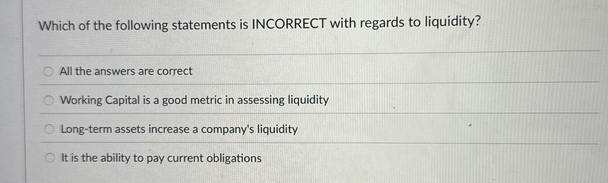 Solved Which of the following statements is INCORRECT with | Chegg.com