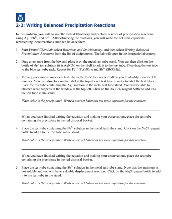 precipitate definition reactions worksheet
