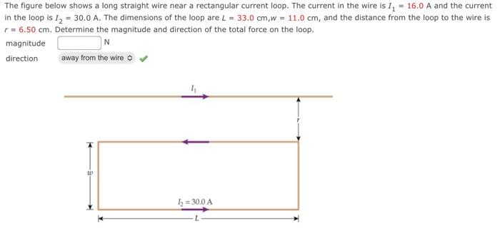 Solved The figure below shows a long straight wire near a | Chegg.com