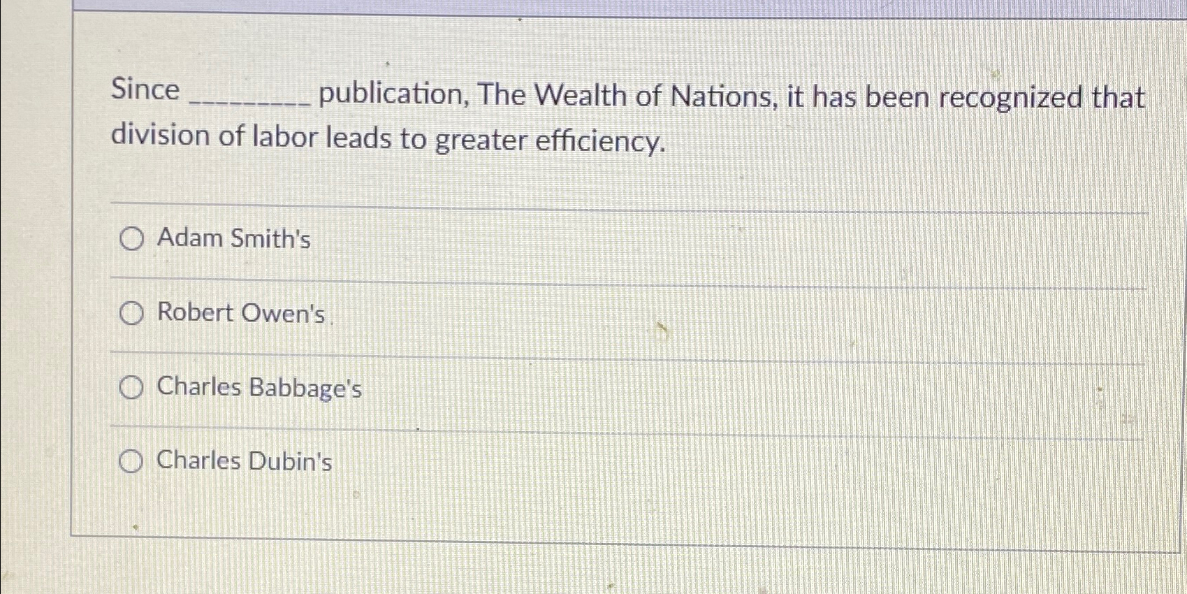 Solved Since publication The Wealth of Nations it has been