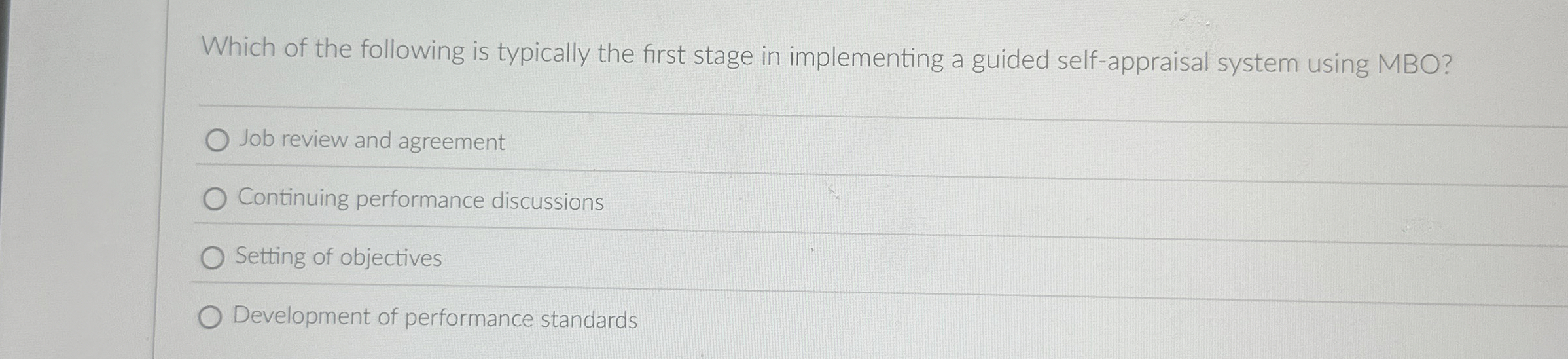 Solved Which of the following is typically the first stage | Chegg.com