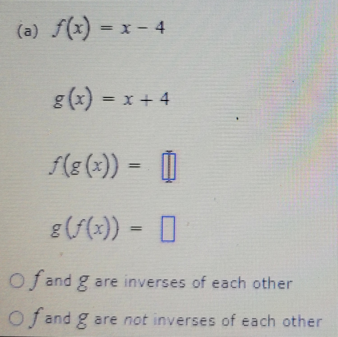 Solved A F X X 4g X X 4f G X G F X F ﻿and G ﻿are