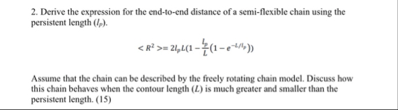 Solved Derive the expression for the end-to-end distance of | Chegg.com