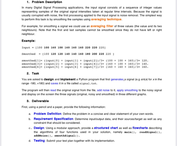 1. Problem Description In many Digital Signal | Chegg.com