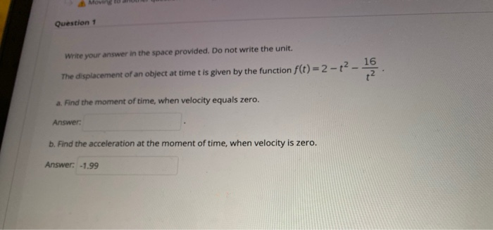 Solved Question 1 Write your answer in the space provided. | Chegg.com