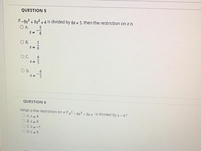 5x 3x 9 =- 6 6x 5