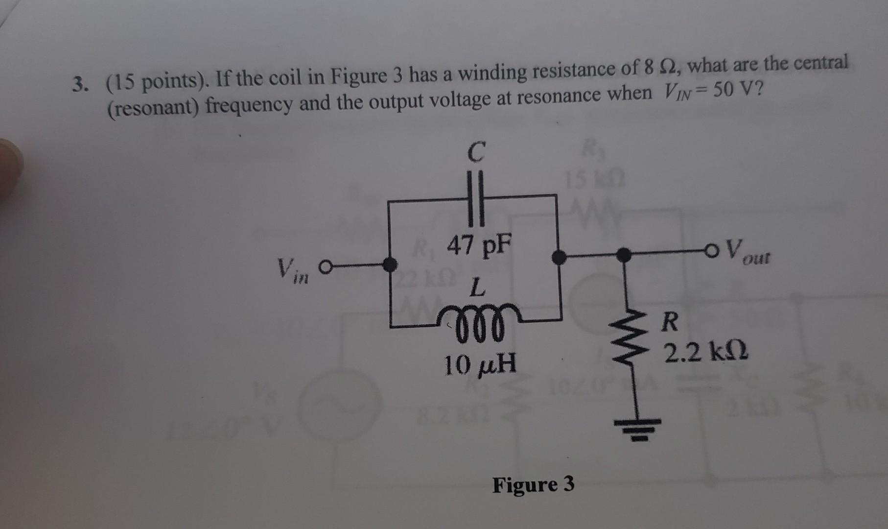 Solved 3. (15 points). If the coil in Figure 3 has a winding | Chegg.com
