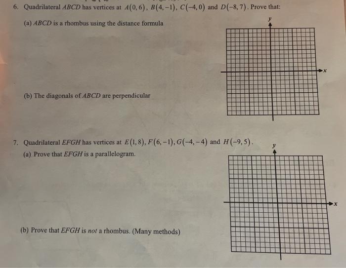 Solved 6. Quadrilateral ABCD Has Vertices At A(0,6), | Chegg.com