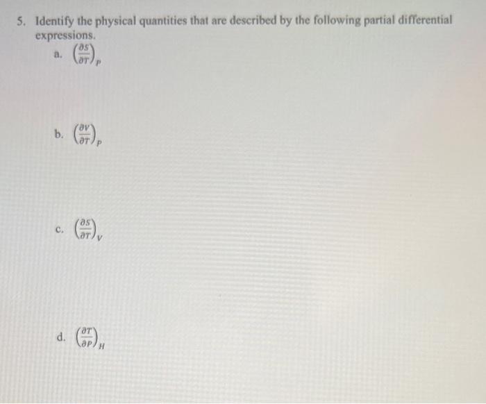 Identify The Physical Quantities That Are Described | Chegg.com