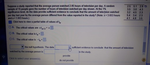 Solved Suppose a study reported that the average person | Chegg.com