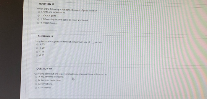 Solved Question 17 Which Of The Following Is Not Defined As Chegg Solved Question 17 Which Of The Following Is Not Defined As Chegg