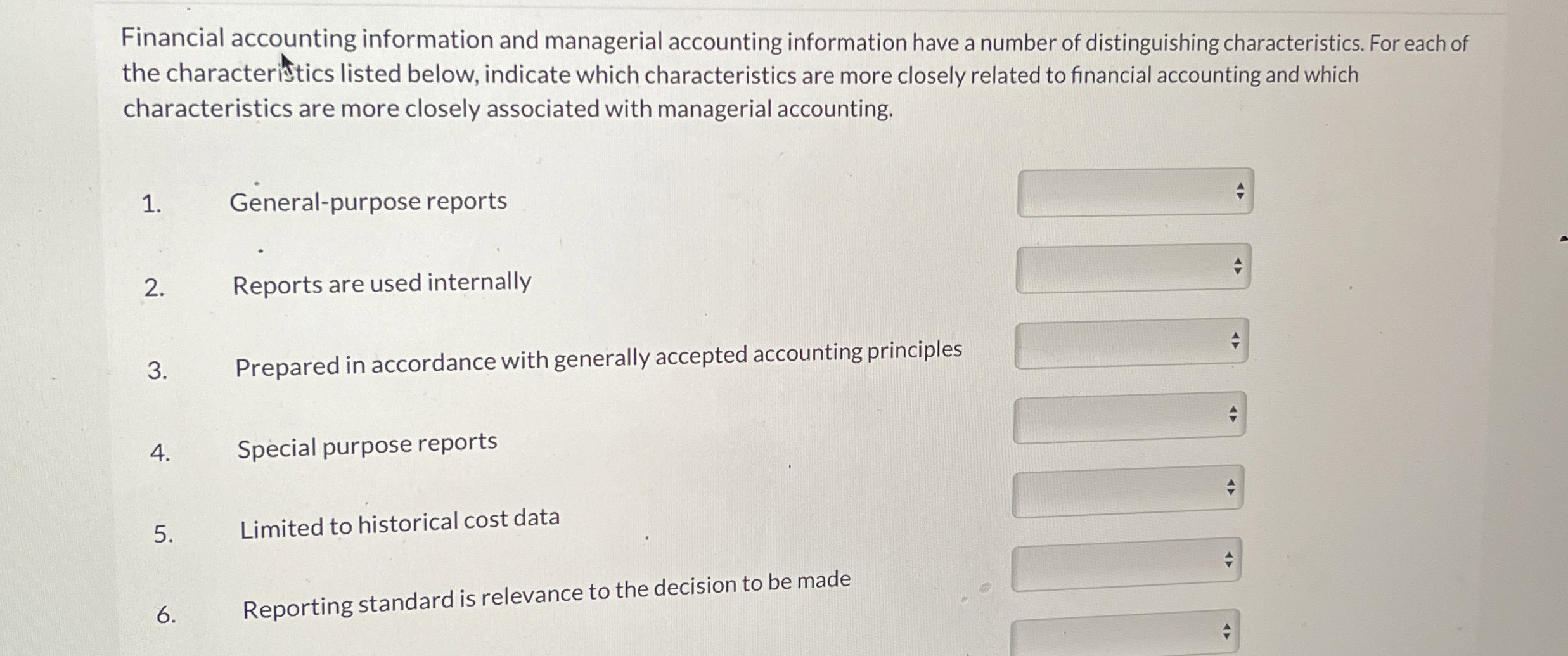 Solved Financial accounting information and managerial | Chegg.com