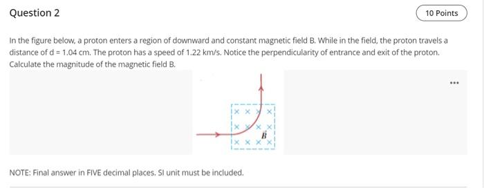 Solved In The Figure Below, A Proton Enters A Region Of | Chegg.com