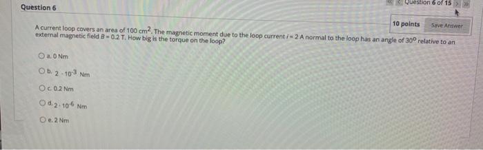 Solved Question 6 of 15 > Question 6 10 points Save Answer A | Chegg.com