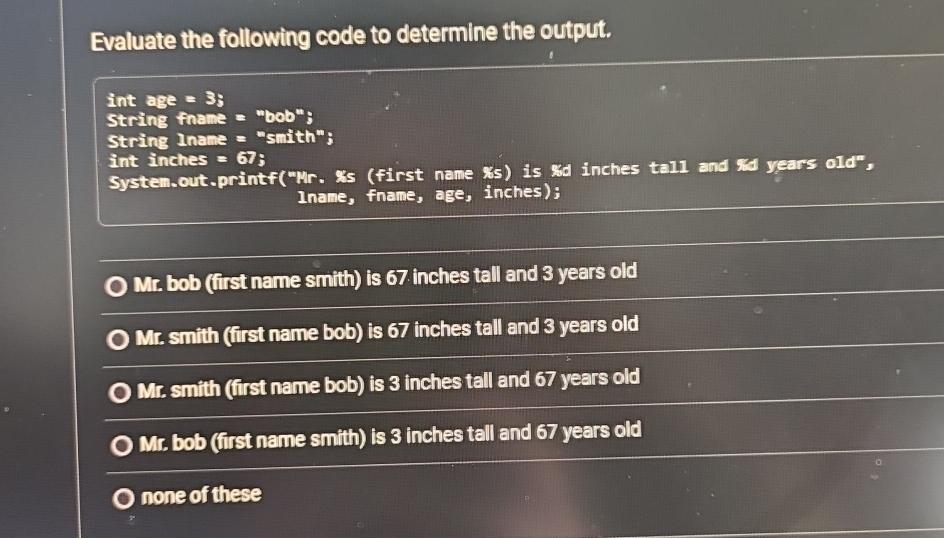 solved-evaluate-the-following-code-to-determine-the-chegg