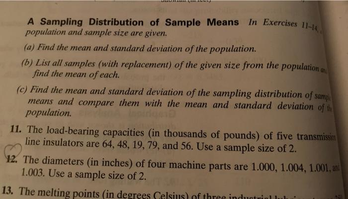 Solved A Sampling Distribution of Sample Means In Exercises | Chegg.com