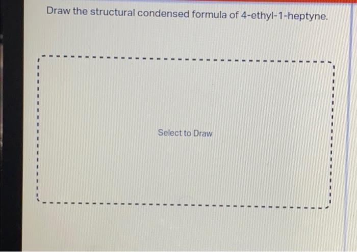 Solved Draw the structural condensed form of 3,4-dimethyl-1- | Chegg.com