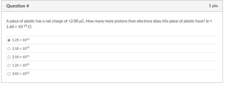 Solved Question 4A piece of ﻿plastic has a net charge | Chegg.com