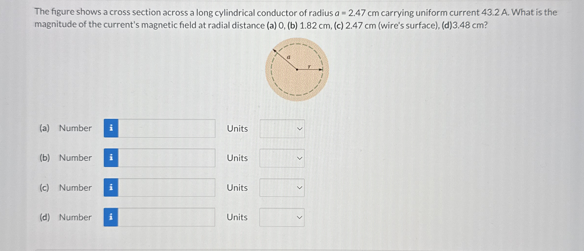 Solved The figure shows a cross section across a long | Chegg.com