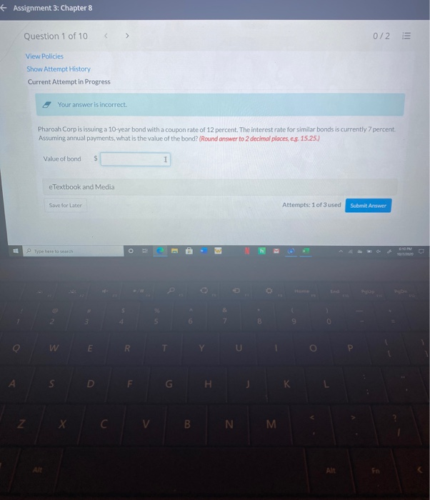 Solved + Assignment 3: Chapter 8 Question 1 of 10 0/2 | Chegg.com