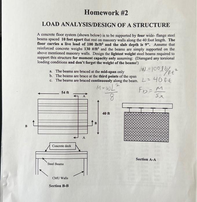 Solved A Concrete Floor System (shown Below) Is To Be | Chegg.com