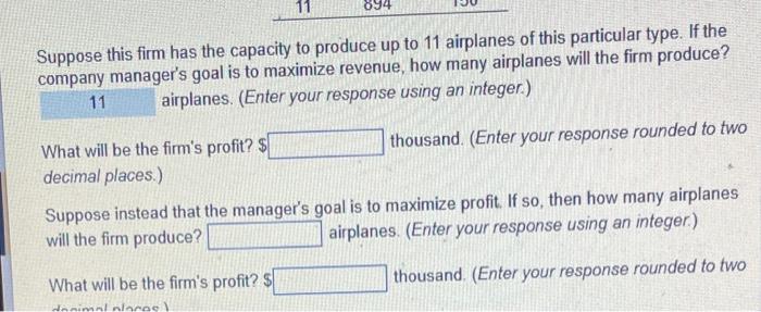 Solved Suppose A Large Corporation Produces Airplanes In A | Chegg.com