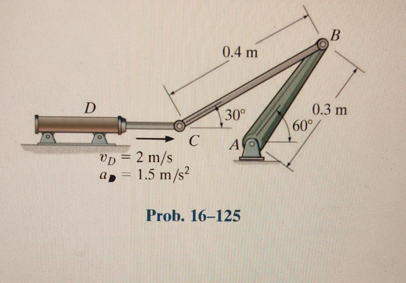 Solved The hydraulic cylinder is extending with the velocity