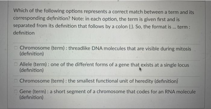 Solved Which of the following options represents a correct | Chegg.com