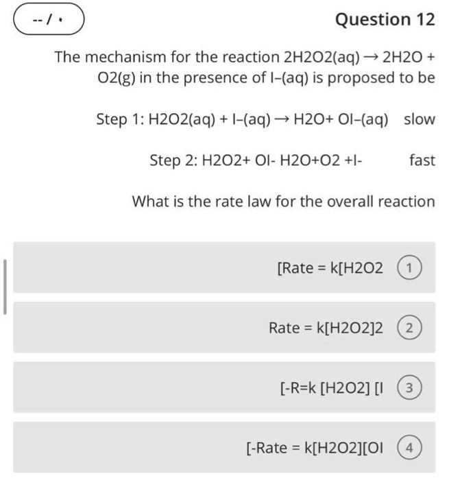 Solved Question 1 H2o Dissociates To Form O2 And H2 2h Chegg Com