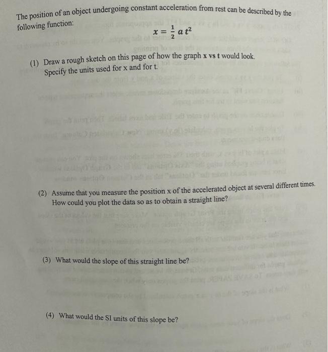 solved-the-position-of-an-object-undergoing-constant-chegg