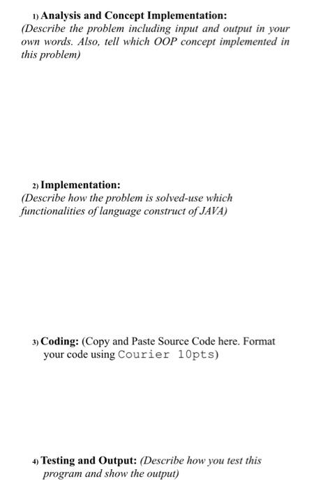 Solved You are required to develop a program (using JAVA) | Chegg.com