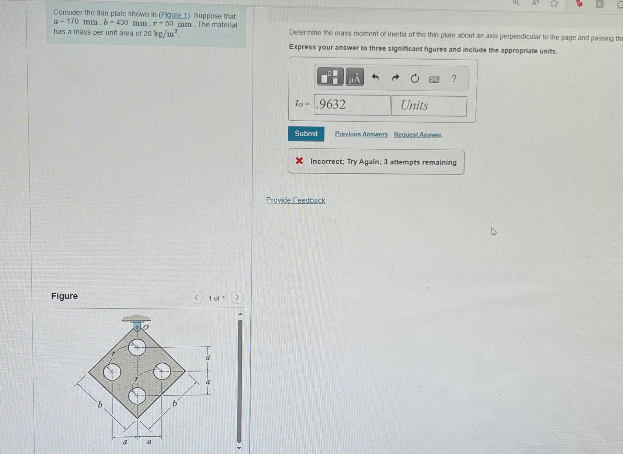 Solved Consider the thin plate shown in (Figure 1). ﻿Suppose | Chegg.com