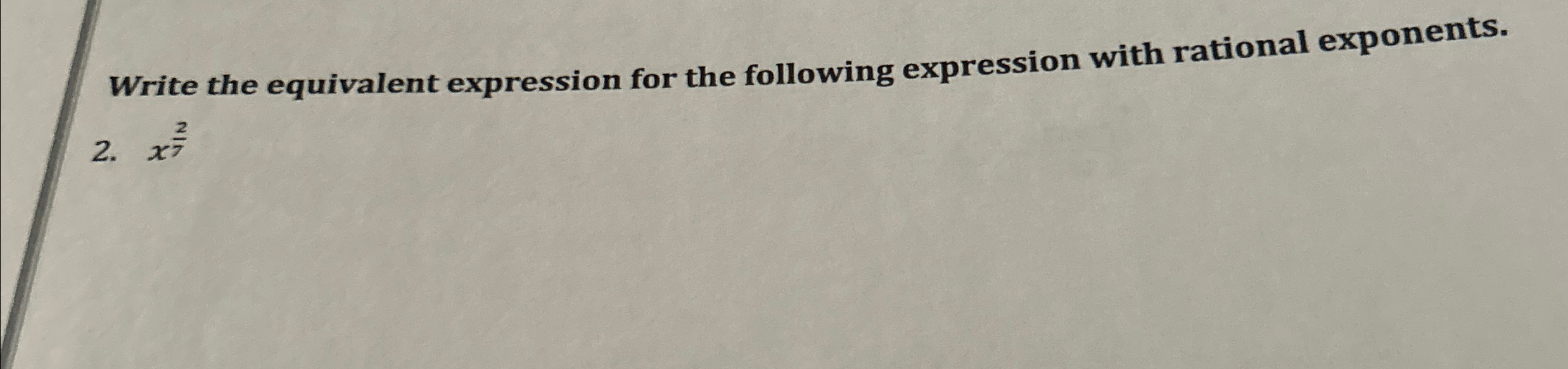 Solved Write the equivalent expression for the following | Chegg.com