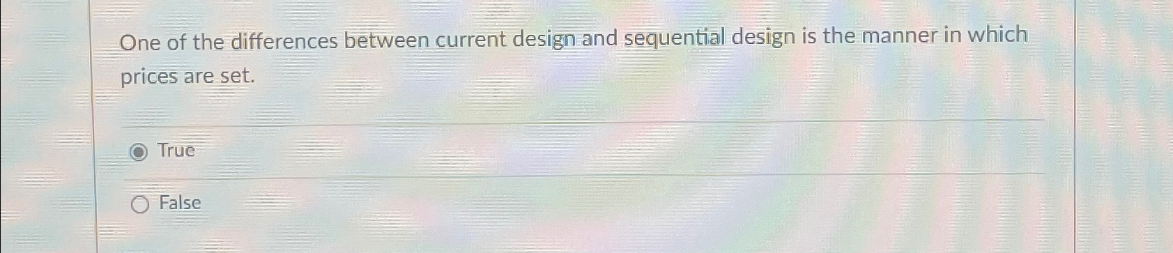 Solved One of the differences between current design and | Chegg.com