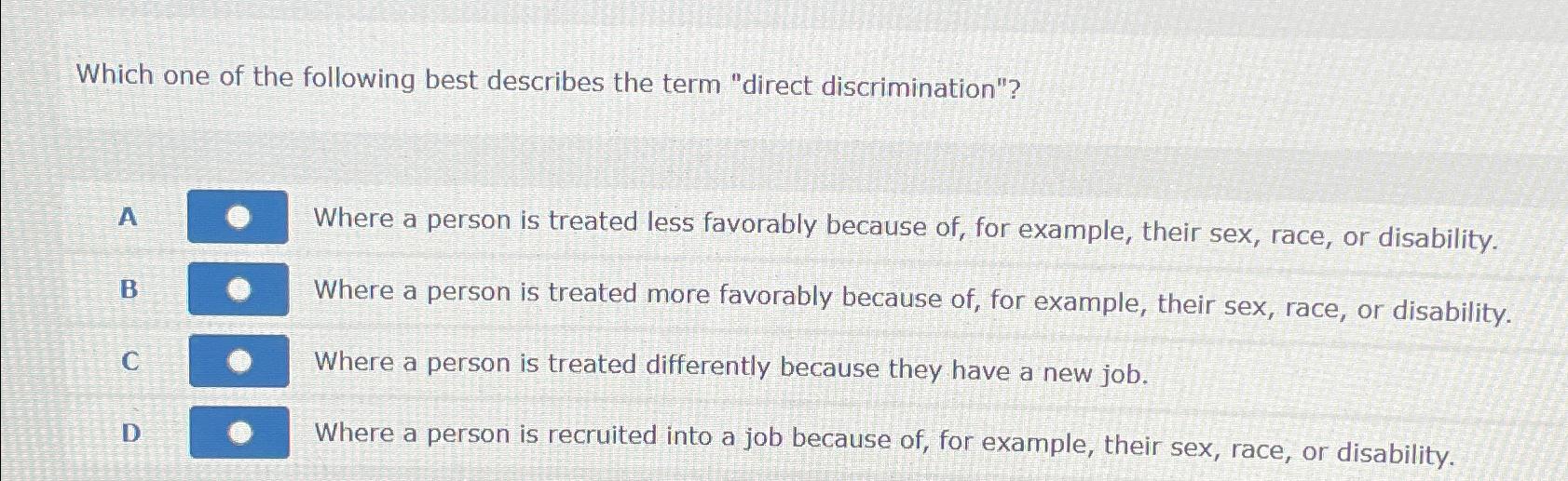 Solved Which one of the following best describes the term | Chegg.com