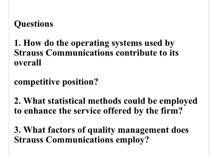 Questions 1. How do the operating systems used by | Chegg.com