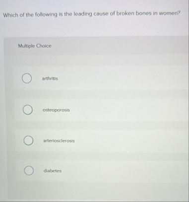 Solved Which of the following is the leading cause of broken | Chegg.com