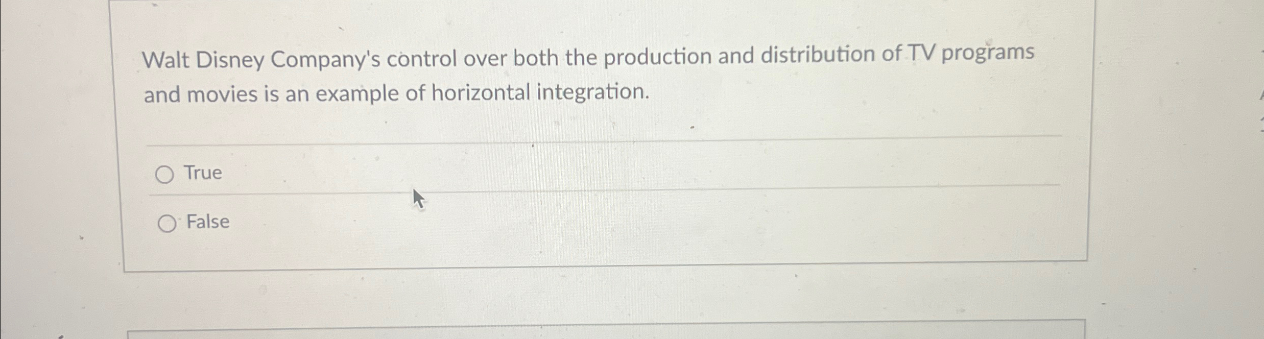 Solved Walt Disney Company's control over both the