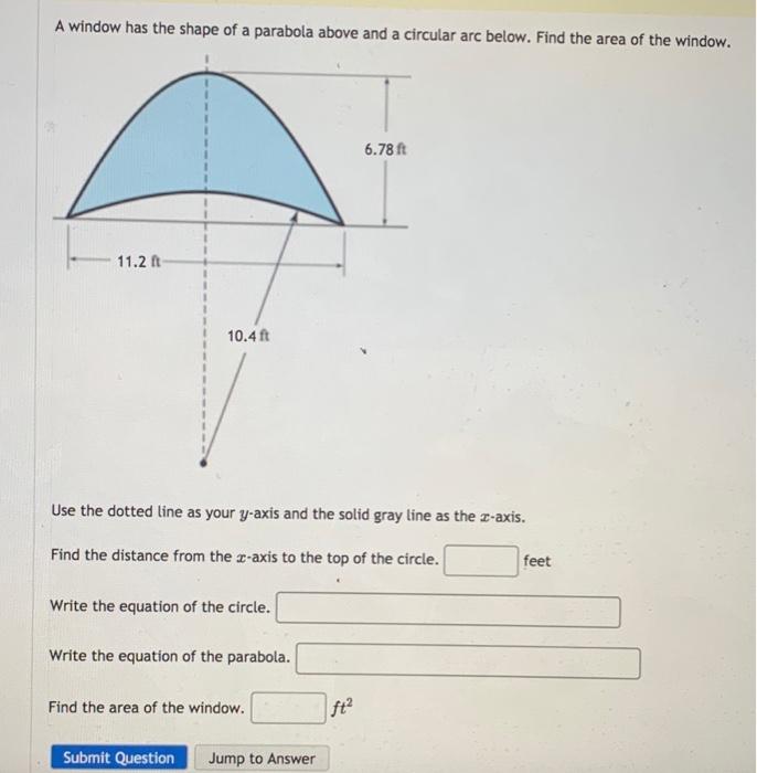 Solved A window has the shape of a parabola above and a | Chegg.com